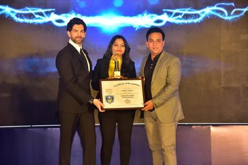 ProfitMax Academy receiving the Certificate of Recognition on stage